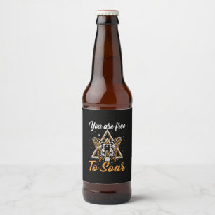 Rótulo Para Garrafa De Cerveja Presente de Borboleta Você é Livre para Voar