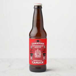 Rótulo Para Garrafa De Cerveja Presente de celebração de cidadania canadense