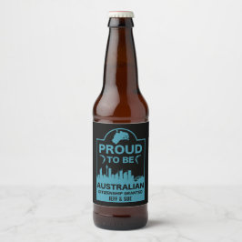 Rótulo Para Garrafa De Cerveja Presente de cidadania australiana