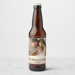 Rótulo Para Garrafa De Cerveja Presente de Foto e Nome Personalizado da Família 