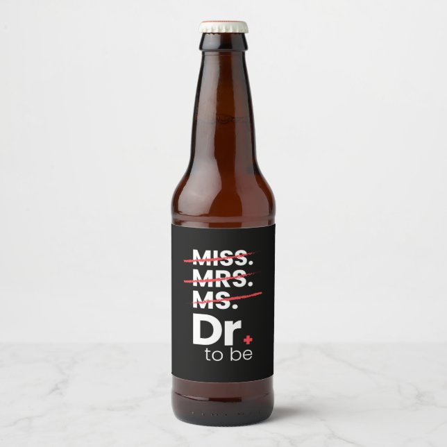 Rótulo Para Garrafa De Cerveja Presente de Graduação | Médico A Ser (Frente)