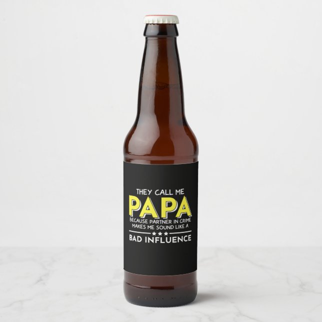 Rótulo Para Garrafa De Cerveja Presente de Papai Eles Me Chamam de Papás (Frente)