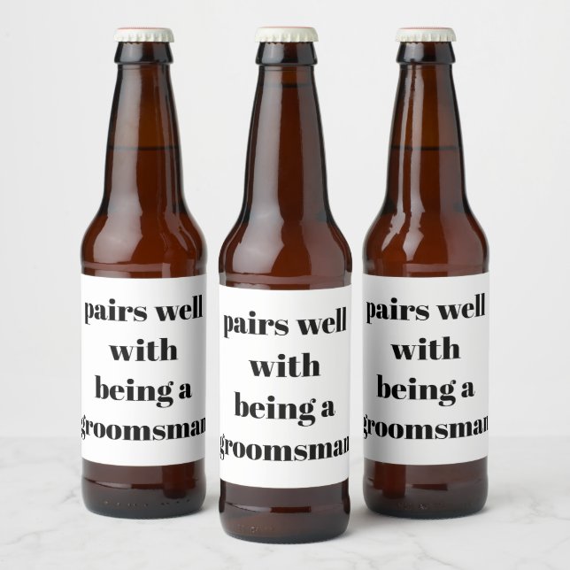 Rótulo Para Garrafa De Cerveja Presente de Proposta para Padrinho Você Será Meu P (Garrafas)