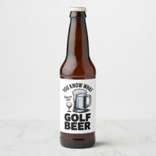 Rótulo Para Garrafa De Cerveja Presente engraçado de golfe cerveja jogador de gol