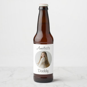 Rótulo Para Garrafa De Cerveja Presente personalizado de Pai - Rosto filho person
