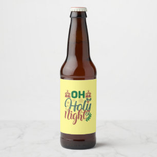 Rótulo Para Garrafa De Cerveja Presente Xmas   Oh Santa Noite