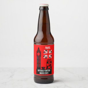 Rótulo Para Garrafa De Cerveja Presentes de Cidadania Britânica