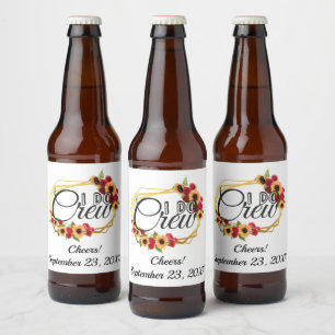 Rótulo Para Garrafa De Cerveja Presentes De Festa, Eu Faço Tripulação, Girass