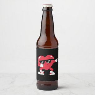 Rótulo Para Garrafa De Cerveja Presentes Engraçados Coração Dabbing Dia dos Namor