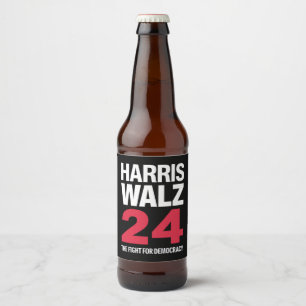 Rótulo Para Garrafa De Cerveja Presidente Eleita Kamala Harris & Tim Walz 2024 