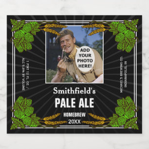 Rótulo Para Garrafa De Cerveja Preto feito sob encomenda da foto dos saltos do