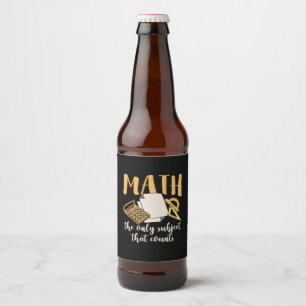 Rótulo Para Garrafa De Cerveja Professor De Matemática Matemática O Único Assu