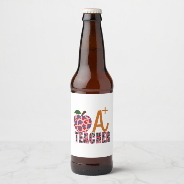 Rótulo Para Garrafa De Cerveja Professora de Arte Apple A Mais Professora (Frente)