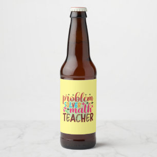 Rótulo Para Garrafa De Cerveja Professora do Problema de Arte Solver Professor de