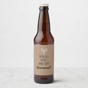 Rótulo Para Garrafa De Cerveja Proposta do padrinho de casamento