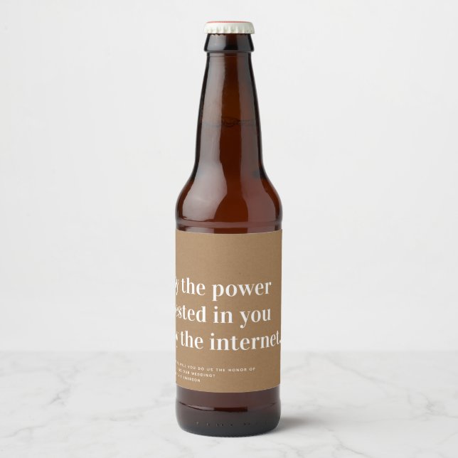 Rótulo Para Garrafa De Cerveja Proposta oficial engraçada Kraft (Frente)