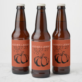 Rótulo Para Garrafa De Cerveja Pumpkin Spice