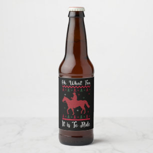 Rótulo Para Garrafa De Cerveja Que Diversão É Andar a Cavalo Natal