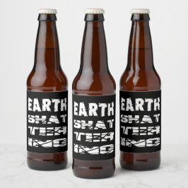 Rótulo Para Garrafa De Cerveja Quebramento da Terra