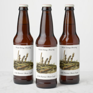 Rótulo Para Garrafa De Cerveja Rato de Colheita Oriental ou Rato de Colheita Pequ