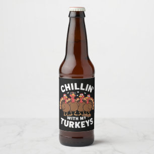 Rótulo Para Garrafa De Cerveja Relaxando Com Meus Perus Presente Da Família Do Di