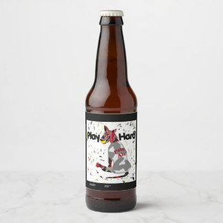 Rótulo Para Garrafa De Cerveja Reproduzir Duro, nome e estilo