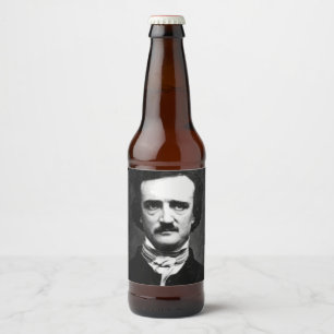 Rótulo Para Garrafa De Cerveja Retrato de Edgar Allan Poe