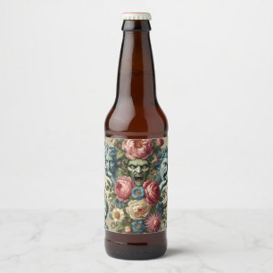 Rótulo Para Garrafa De Cerveja Rhapsody Road - Travesseiro Floral Gótico