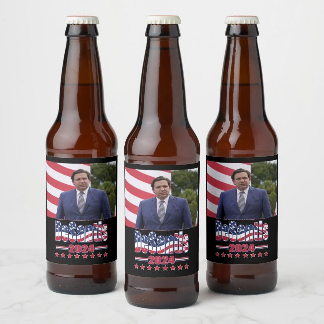 Rótulo Para Garrafa De Cerveja Ron DeSantis 2024 (Garrafas)