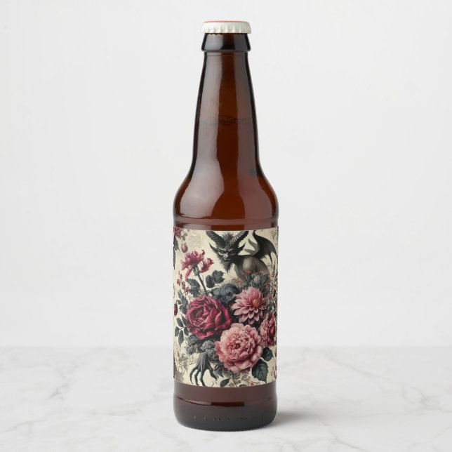 Rótulo Para Garrafa De Cerveja 🔥 Rose Crematory – Gothic Victorian (Frente)
