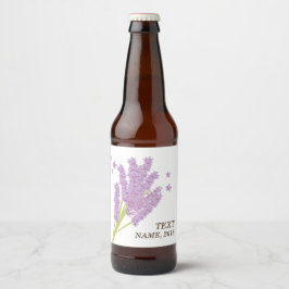 Rótulo Para Garrafa De Cerveja RÓTULO DA CERVEJA - lavanda, roxo, flor, floral