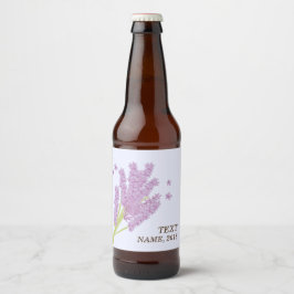 Rótulo Para Garrafa De Cerveja RÓTULO DA CERVEJA - lavanda, roxo, flor, floral