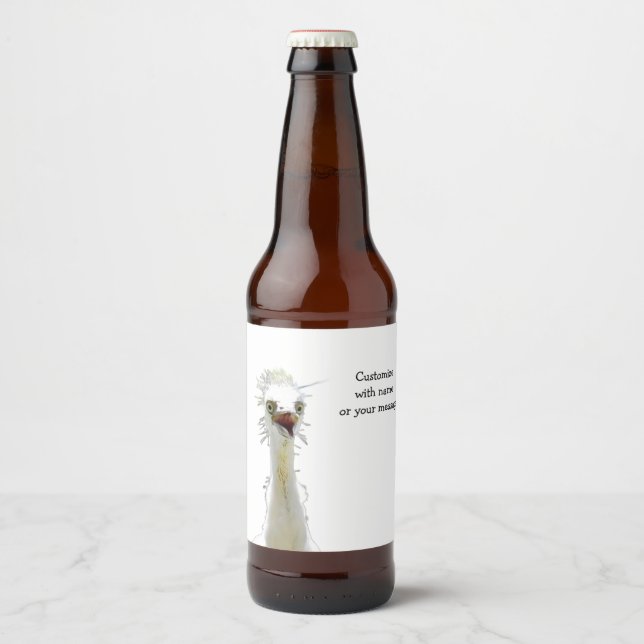 Rótulo Para Garrafa De Cerveja Rótulo de Ave Louca (Frente)