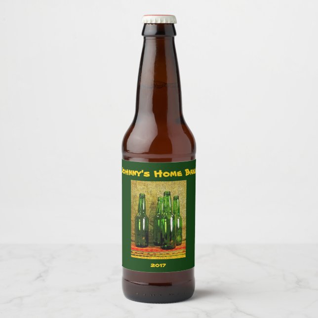 Rótulo Para Garrafa De Cerveja Rótulo de Cerveja das Garrafas Verdes (Frente)