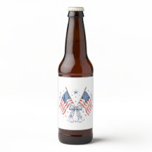 rótulo de cerveja Dupla Bandeira 4 de Julho