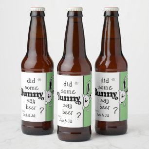 Rótulo Para Garrafa De Cerveja Rótulo de Cerveja páscoa, Um Bunny disse cerveja?