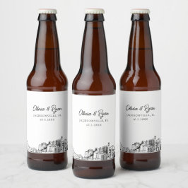 Rótulo Para Garrafa De Cerveja Rótulo de Cerveja Personalizado de Pontos Turístic