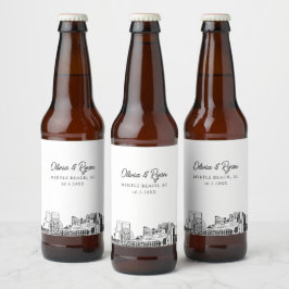 Rótulo Para Garrafa De Cerveja Rótulo de Cerveja Personalizado de Pontos Turístic