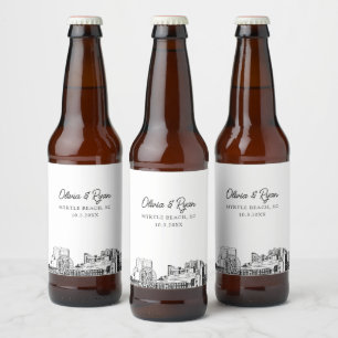 Rótulo Para Garrafa De Cerveja Rótulo de Cerveja Personalizado de Pontos Turístic