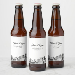 Rótulo Para Garrafa De Cerveja Rótulo de Cerveja Personalizado de Pontos Turístic