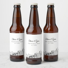 Rótulo Para Garrafa De Cerveja Rótulo de Cerveja Personalizado de Pontos Turístic