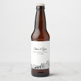 Rótulo Para Garrafa De Cerveja Rótulo de Cerveja Personalizado de Pontos Turístic