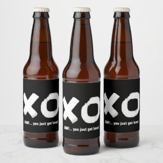 Rótulo Para Garrafa De Cerveja Rótulo de Cerveja Preta e Branca do Hug Hug