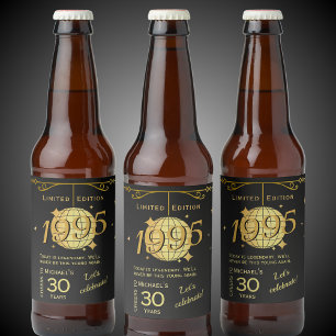 Rótulo Para Garrafa De Cerveja Rótulo de cerveja preta para festa de 30 anos de i