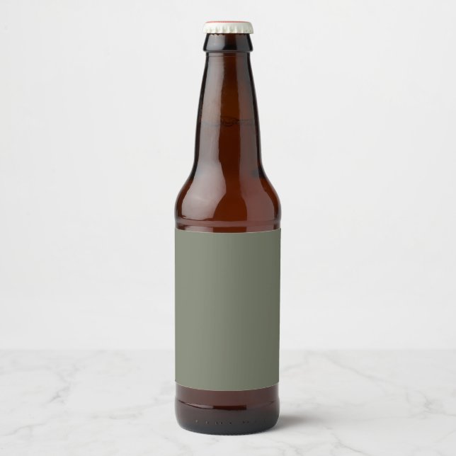 Rótulo Para Garrafa De Cerveja Rótulo de Frasco Verde do Moss Personalizado (Frente)