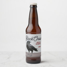 Rótulo Para Garrafa De Cerveja Rótulo de Garrafa da Marca Black Crow