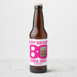 Rótulo Para Garrafa De Cerveja Rótulo de nome de foto personalizado de Aniversári