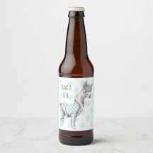 Rótulo do Frasco de Cerveja Alpaca (4" x 3,5")