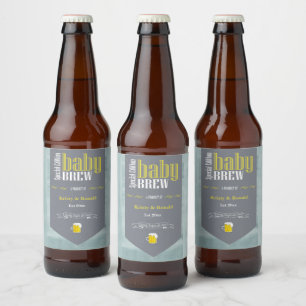 Rótulo Para Garrafa De Cerveja Rótulo personalizado de cerveja para bebês, Chá en