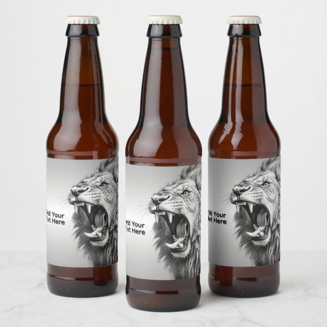 Rótulo Para Garrafa De Cerveja Rugido do Leão  (Garrafas)